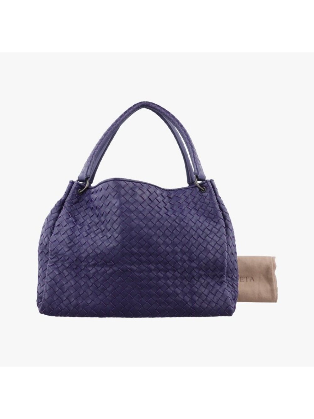Bottega Veneta Parachute Intrecciato Purple Lambskin Handbag